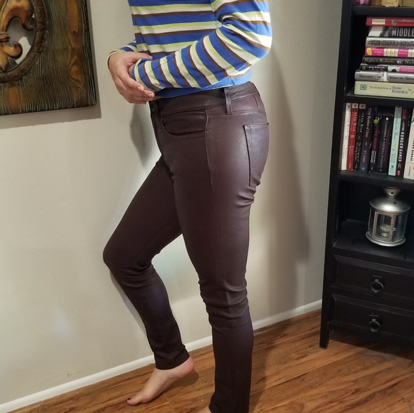 Joe's Lamb Nappa Jean's size 26 in Bordeaux..new w - Picture 4 of 4